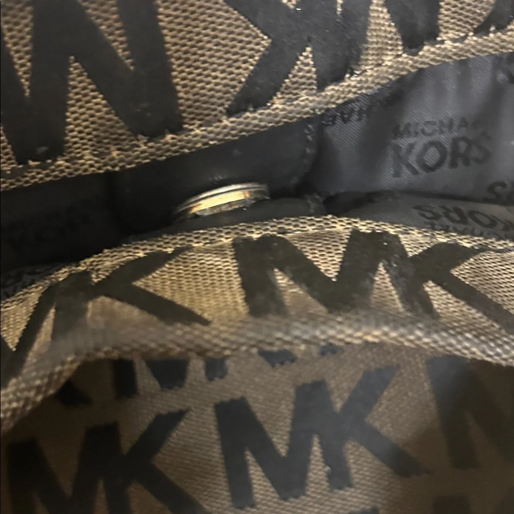 Michael Kors Black and Brown Logo Tote